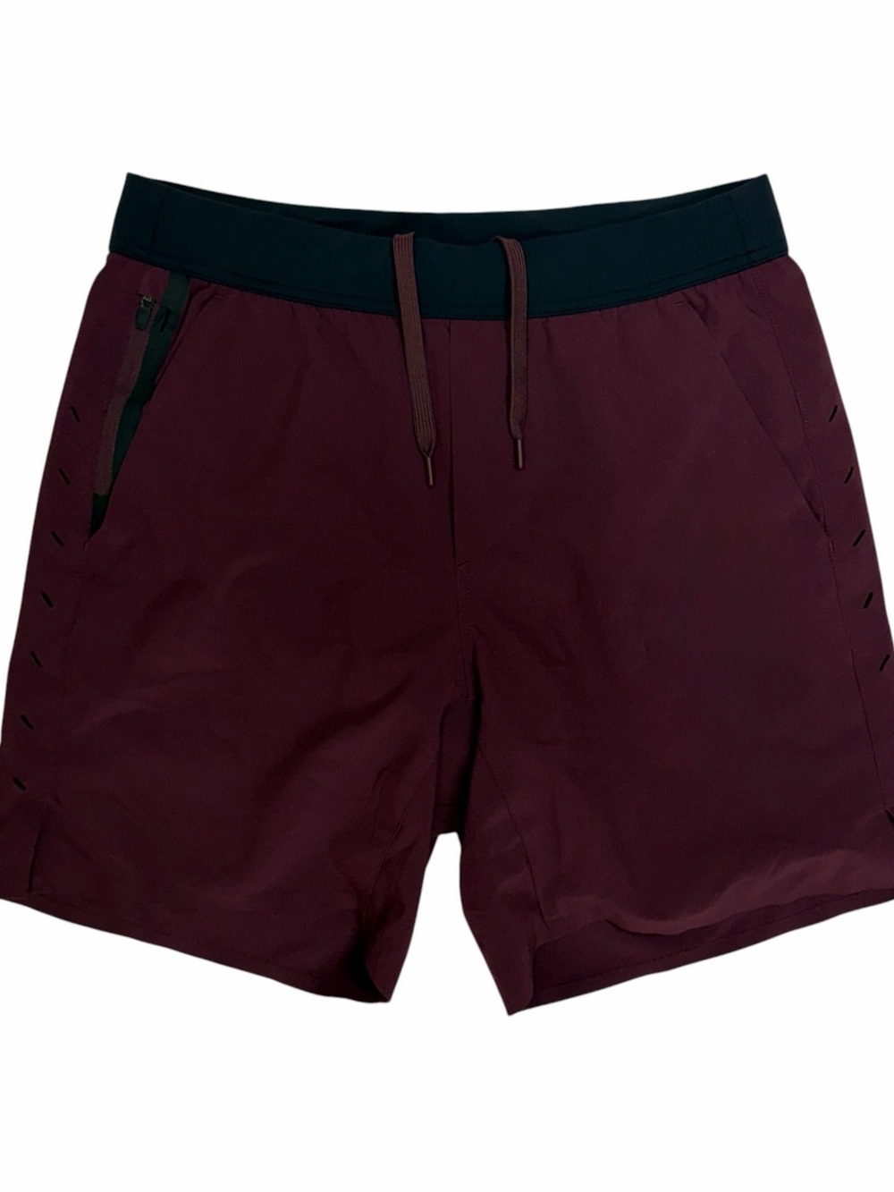 Ten Thousand Shorts Mens Small Maroon Interval Lined Training 7 Inseam Athletic